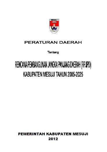 RPJPD Kabupaten Mesuji 2005 - 2025