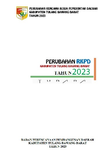 RKPD Perubahan Kabupaten Tulang Bawang Barat 2023
